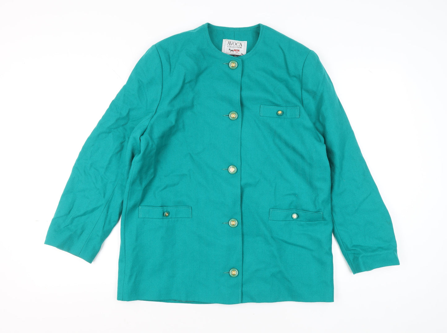 Womens UK Size 18 Avoca Green Basic Jacket