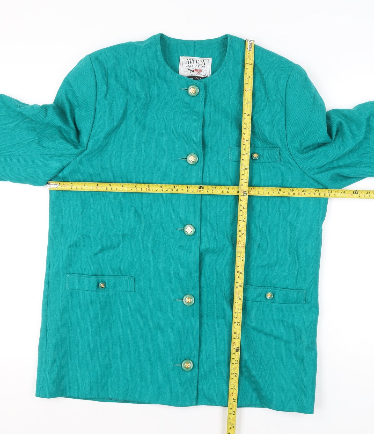 Womens UK Size 18 Avoca Green Basic Jacket