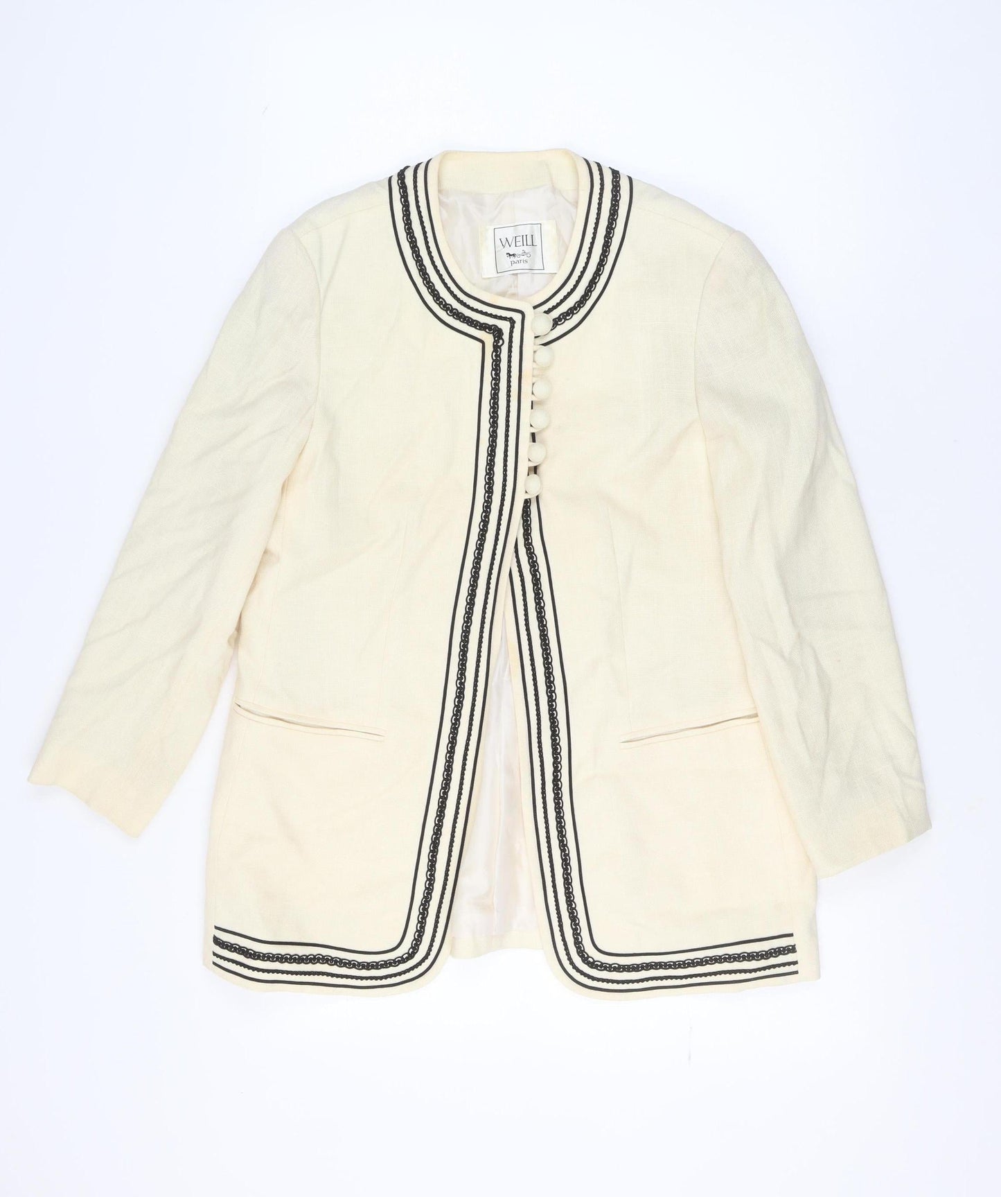Womens UK Size 14 WEILL Regular Ivory Blazer