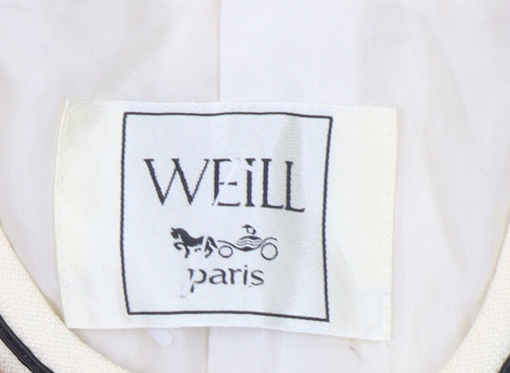 Womens UK Size 14 WEILL Regular Ivory Blazer