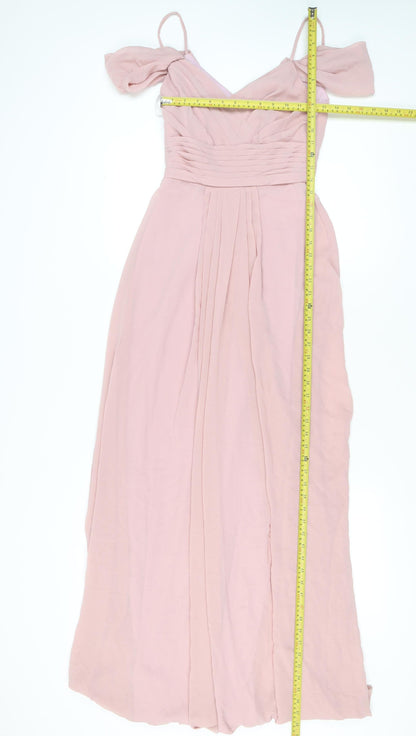 Infinite by Wed2B Women’s Pink Long Ball Gown Chiffon Dress 8-10