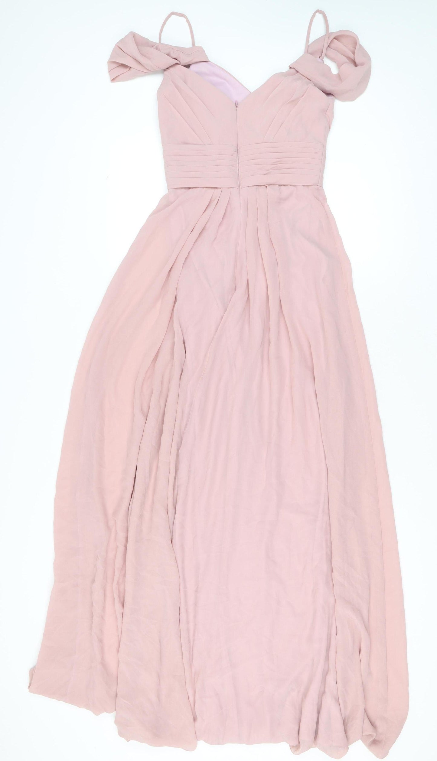 Infinite by Wed2B Women’s Pink Long Ball Gown Chiffon Dress 8-10