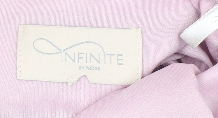 Infinite by Wed2B Women’s Pink Long Ball Gown Chiffon Dress 8-10