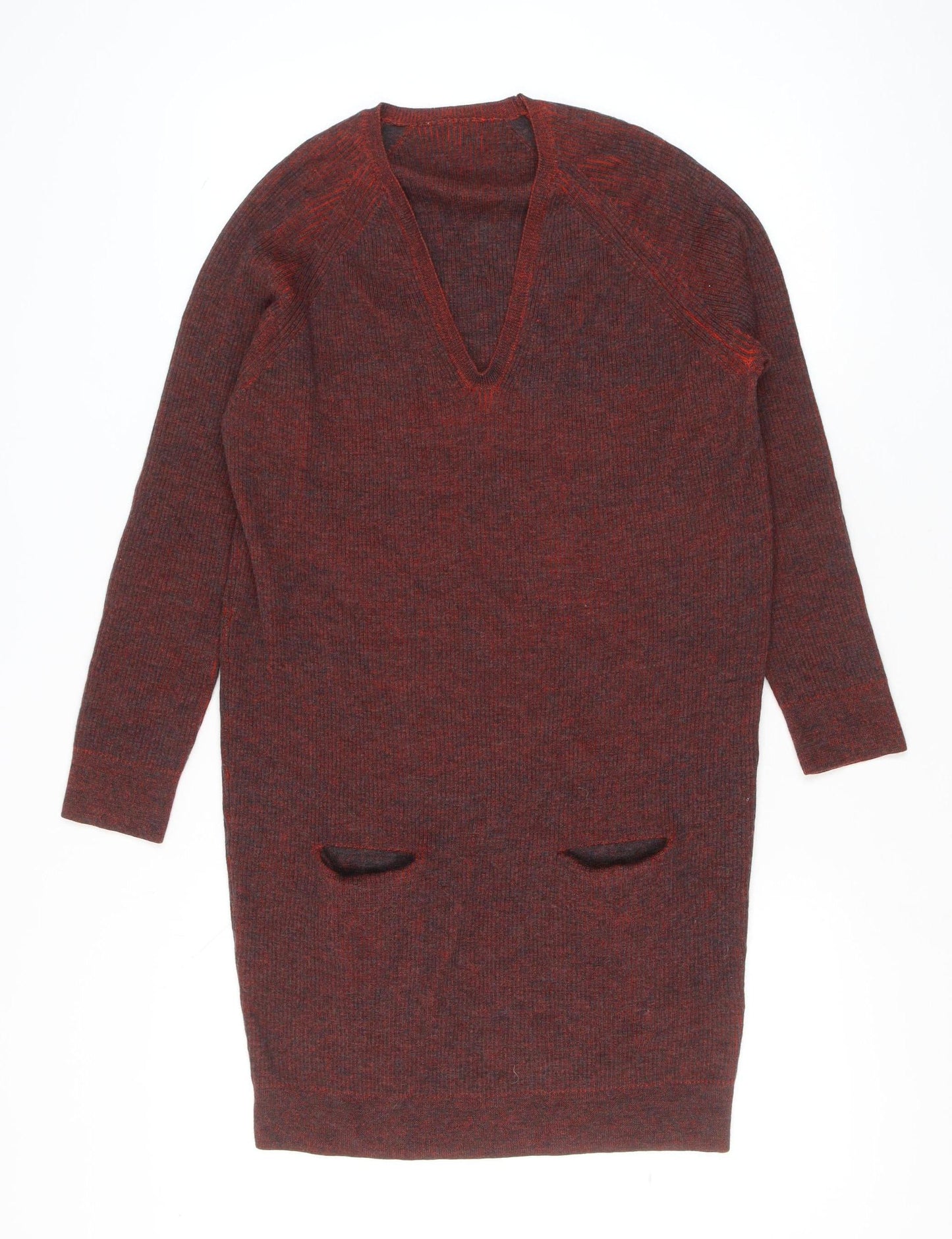 Womens UK Size M NICOLE FARHI Red Tunic Jumper