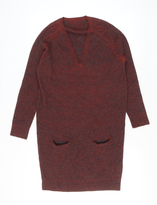 Womens UK Size M NICOLE FARHI Red Tunic Jumper