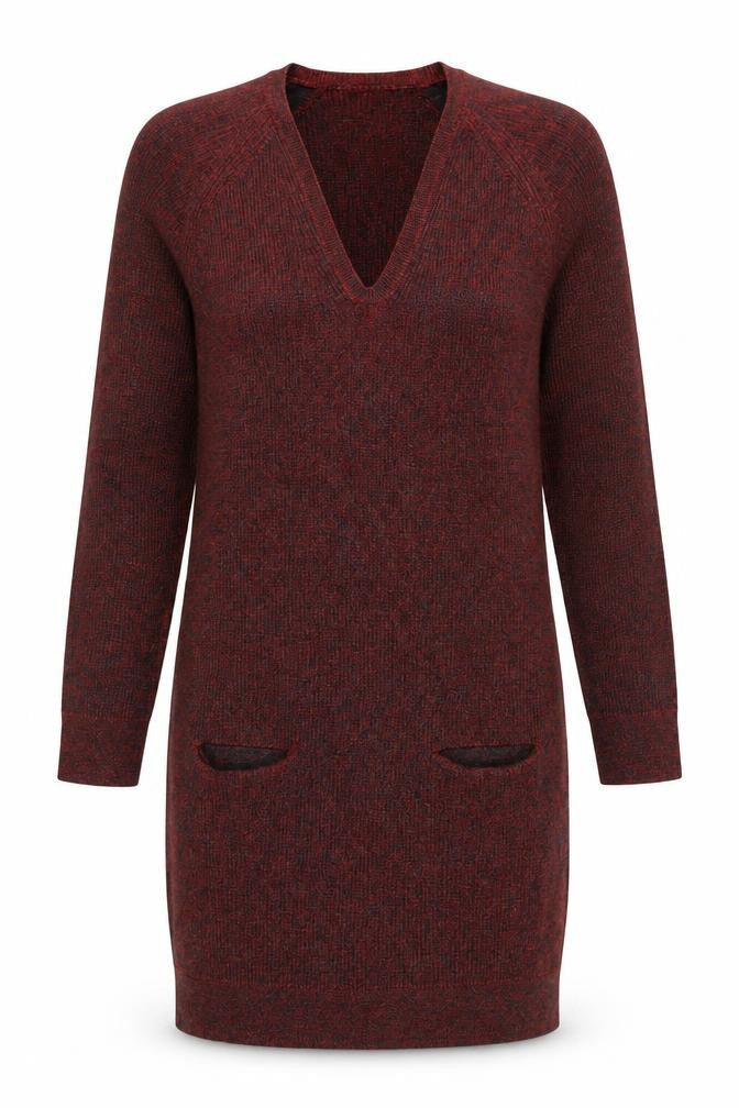 Womens UK Size M NICOLE FARHI Red Tunic Jumper