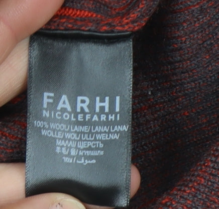 Womens UK Size M NICOLE FARHI Red Tunic Jumper