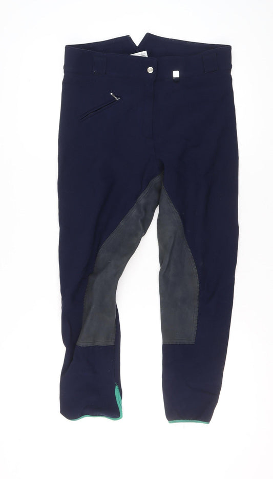 Mens UK Size 36 Cavallo Slim Fit Riding Blue Trousers