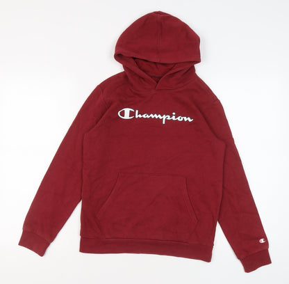 Mens UK Size S Champion Red Pullover Hoodie