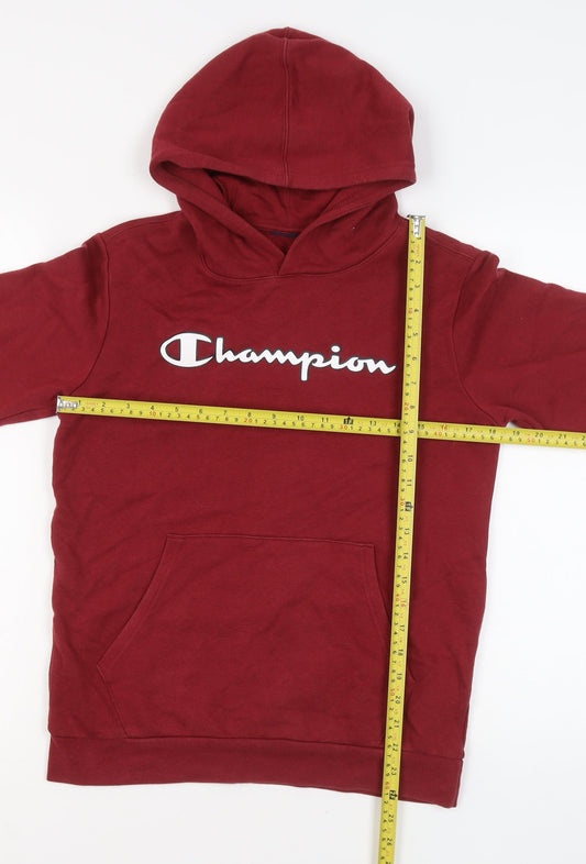 Mens UK Size S Champion Red Pullover Hoodie