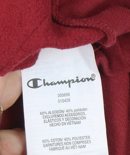 Mens UK Size S Champion Red Pullover Hoodie