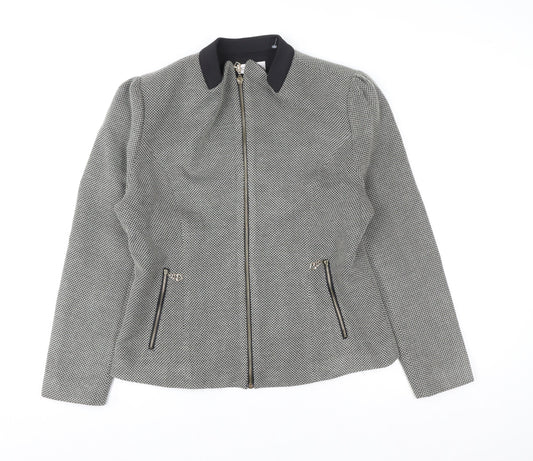 Womens UK Size 16 Chianti Grey Bomber Jacket