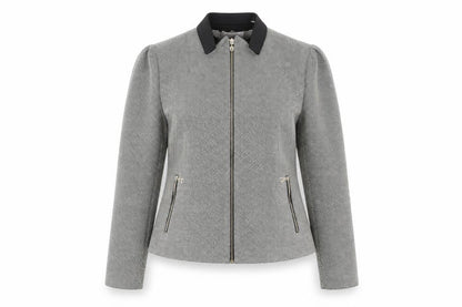 Womens UK Size 16 Chianti Grey Bomber Jacket