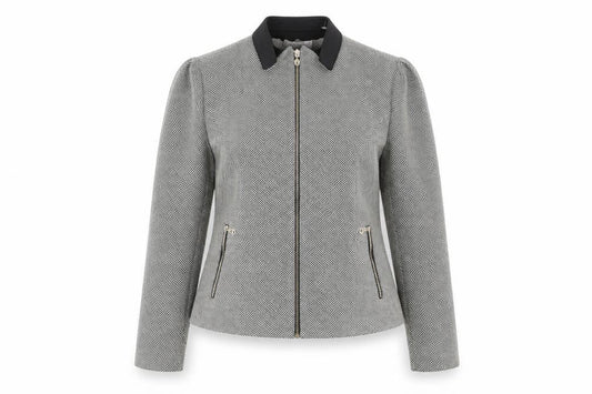 Womens UK Size 16 Chianti Grey Bomber Jacket