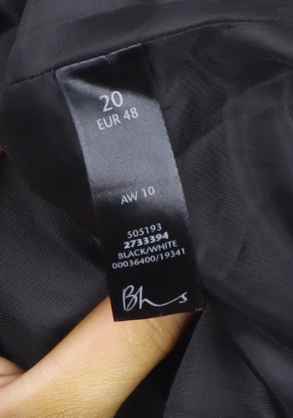 Womens UK Size 20 BHS Black Basic Jacket