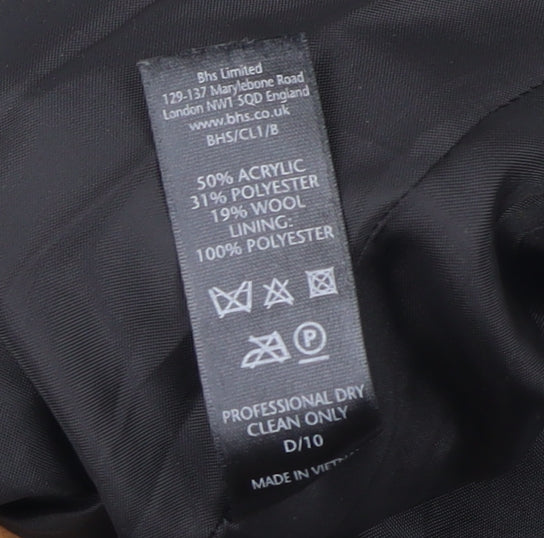Womens UK Size 20 BHS Black Basic Jacket