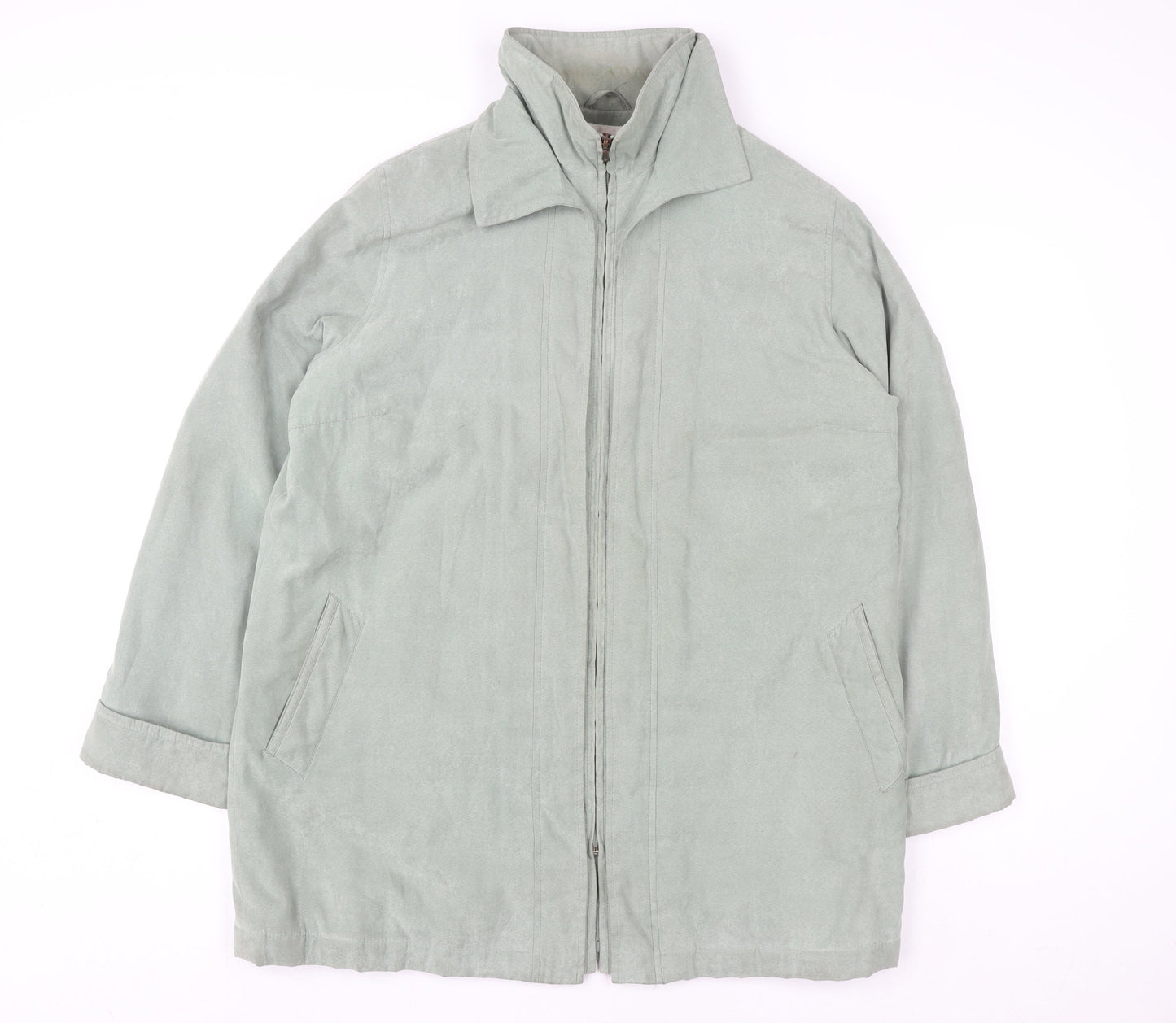 Womens UK Size 16 EWM Green Overcoat