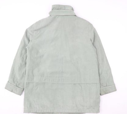 Womens UK Size 16 EWM Green Overcoat