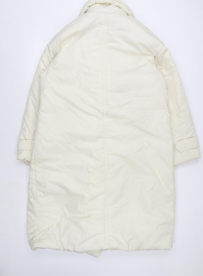 Womens UK Size M Dorothy Perkins Ivory Overcoat