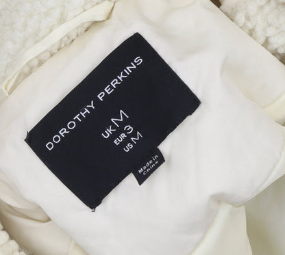 Womens UK Size M Dorothy Perkins Ivory Overcoat