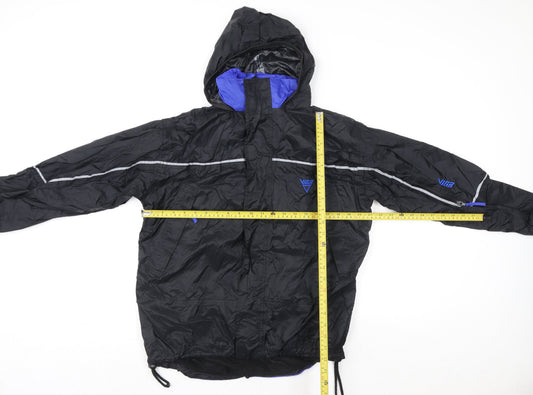 Mens UK Size XS Viga Black Windbreaker Coat