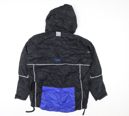 Mens UK Size XS Viga Black Windbreaker Coat