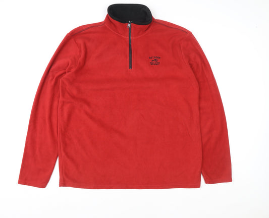 Mens UK Size L atlasformen Red Pullover Sweatshirt