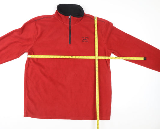 Mens UK Size L atlasformen Red Pullover Sweatshirt
