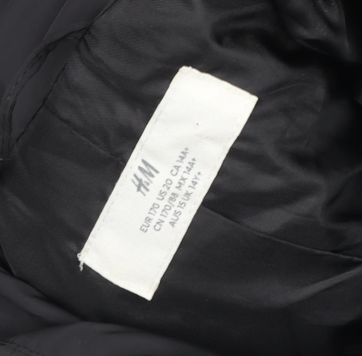 Womens UK Size 20 H&M Black Puffer Jacket