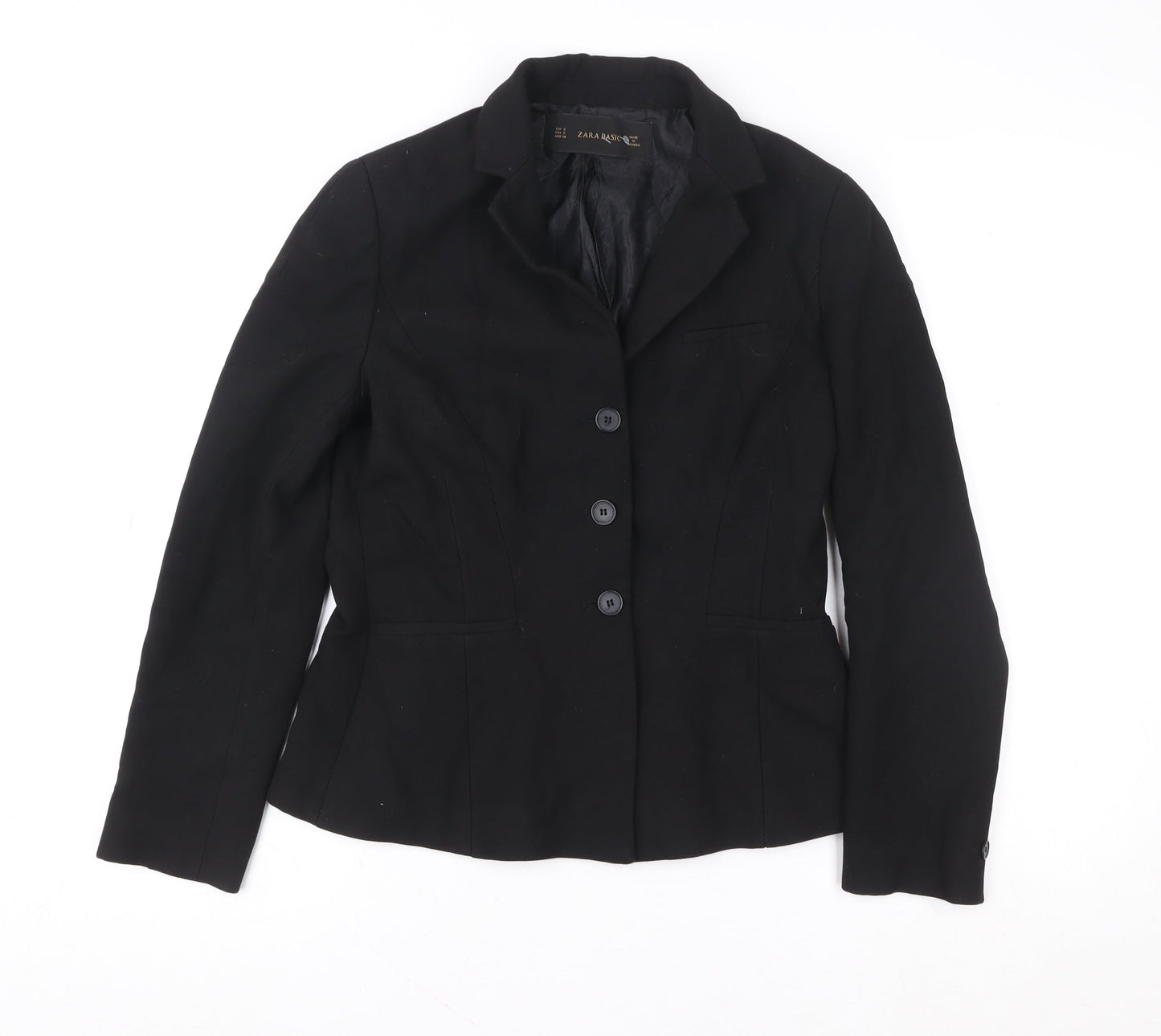 Womens UK Size 10 Zara Basic Black Blazer