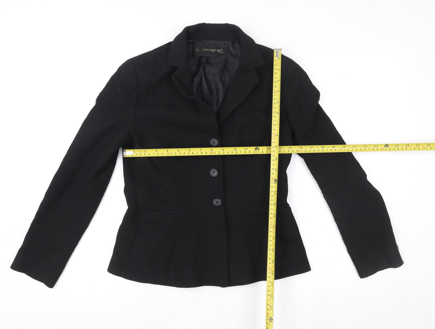 Womens UK Size 10 Zara Basic Black Blazer