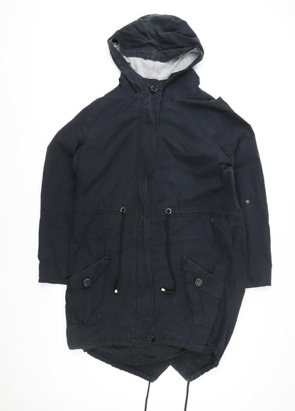 Mens UK Size 44 George Black Parka Coat