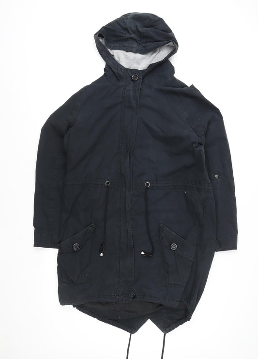 Mens UK Size 44 George Black Parka Coat