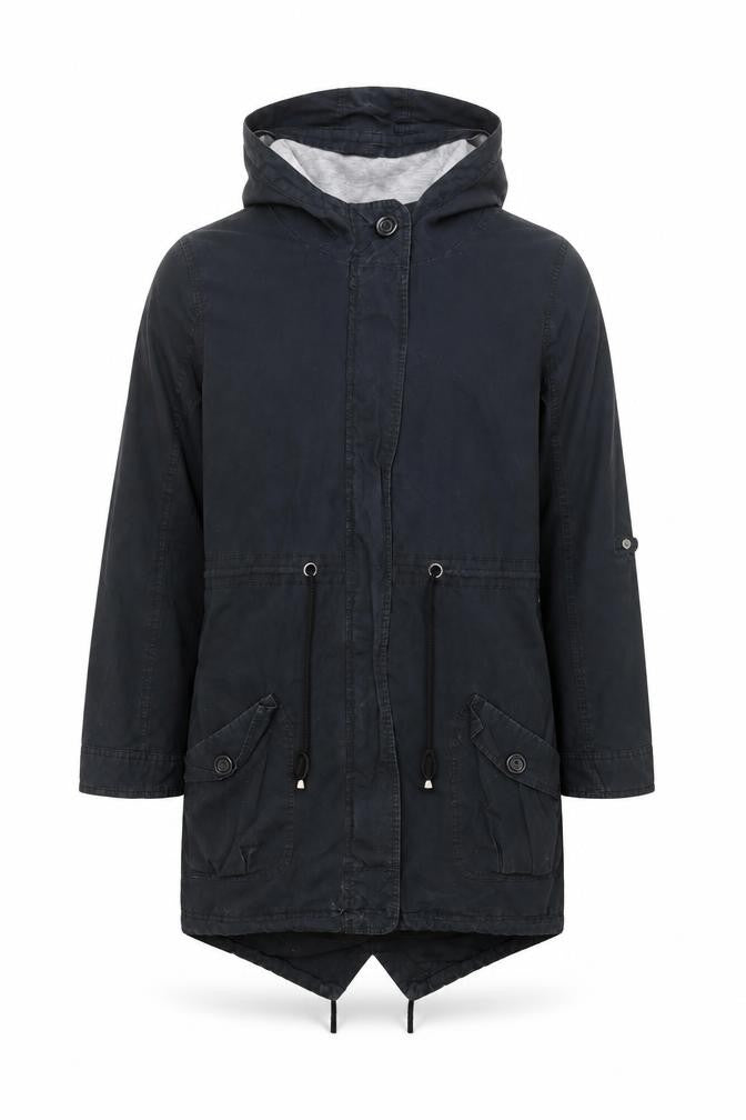 Mens UK Size 44 George Black Parka Coat