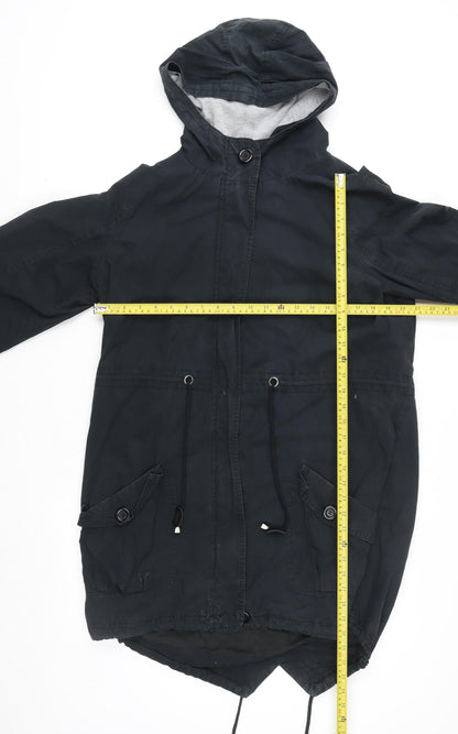 Mens UK Size 44 George Black Parka Coat