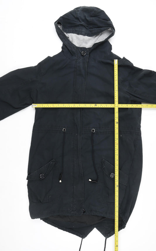 Mens UK Size 44 George Black Parka Coat