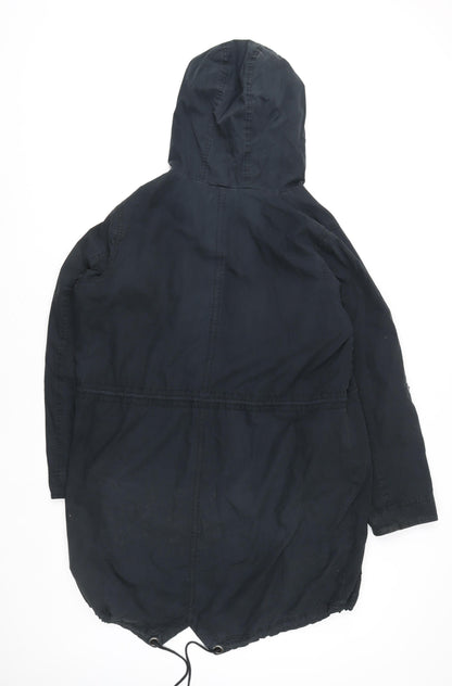 Mens UK Size 44 George Black Parka Coat