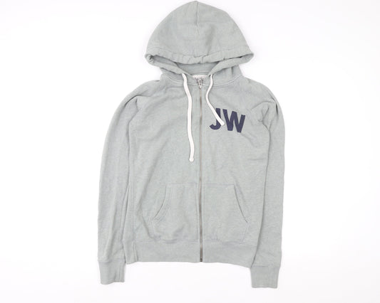 Mens UK Size M Jack Wills Grey Full Zip Hoodie