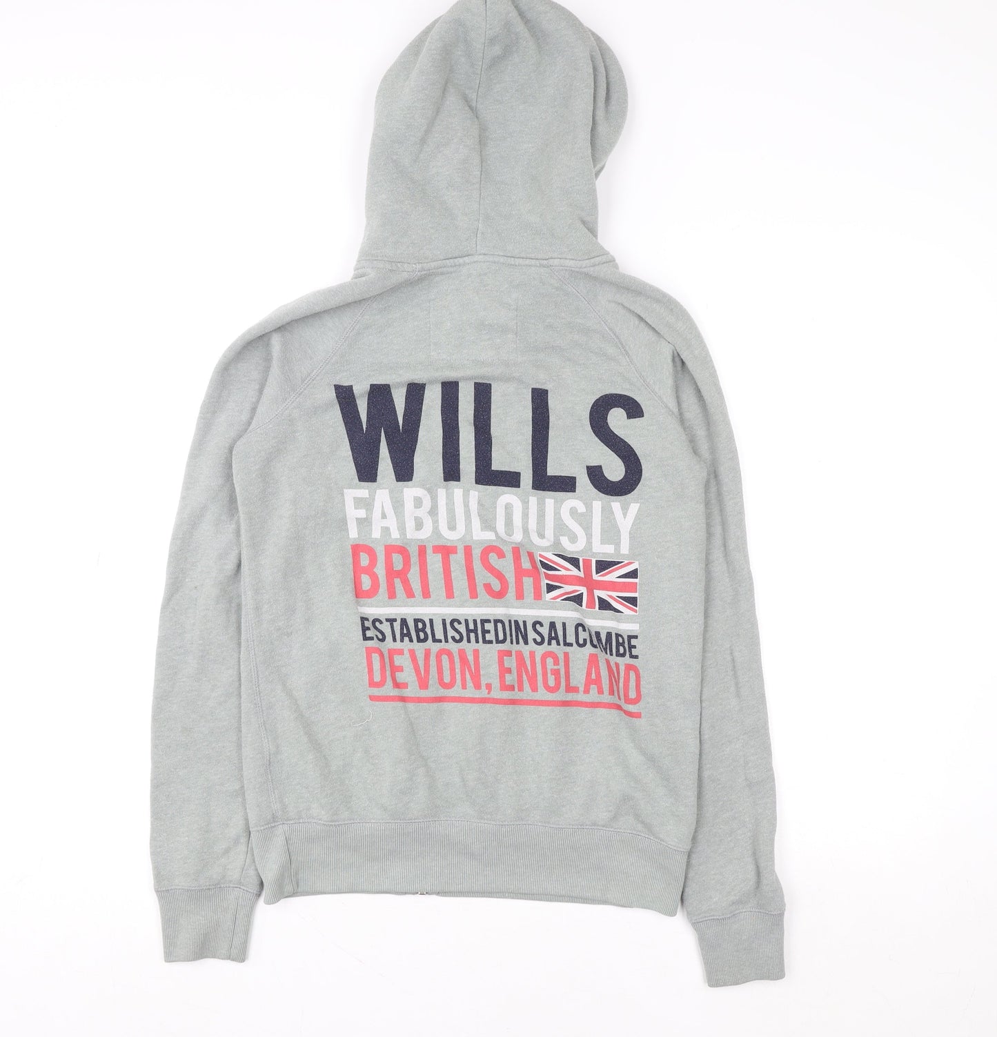 Mens UK Size M Jack Wills Grey Full Zip Hoodie