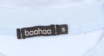 Womens UK Size S Boohoo Blue Pullover Sweatshirt