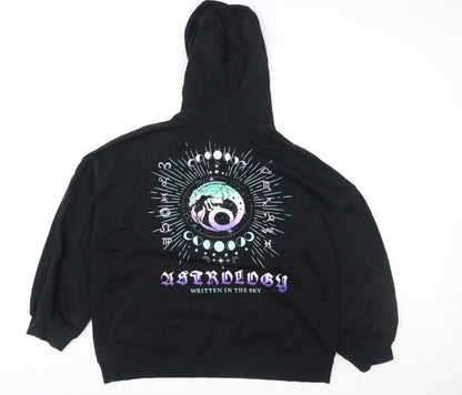 Womens UK Size 12 H&M Black Pullover Hoodie