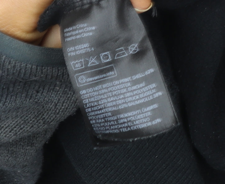 Womens UK Size 12 H&M Black Pullover Hoodie