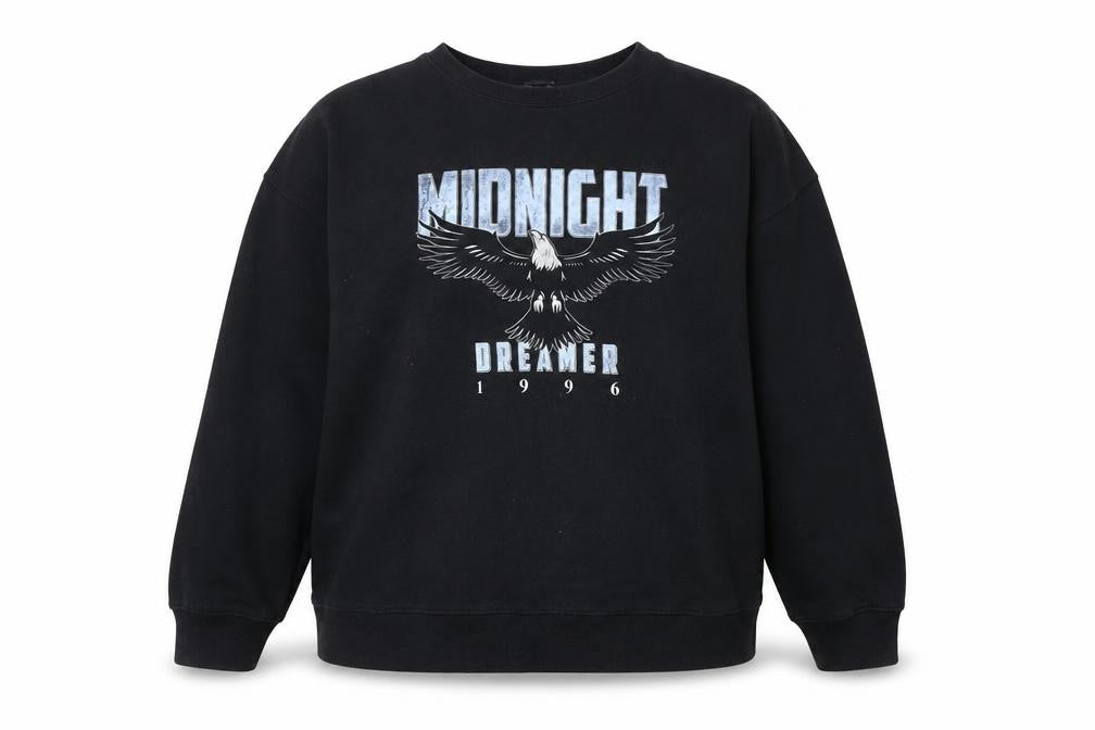 Womens UK Size L New Look Black Pullover Sweatshirt