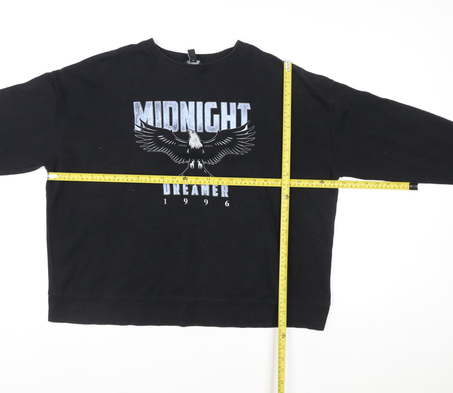 Womens UK Size L New Look Black Pullover Sweatshirt