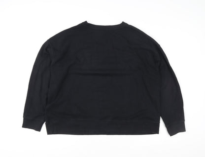 Womens UK Size L New Look Black Pullover Sweatshirt