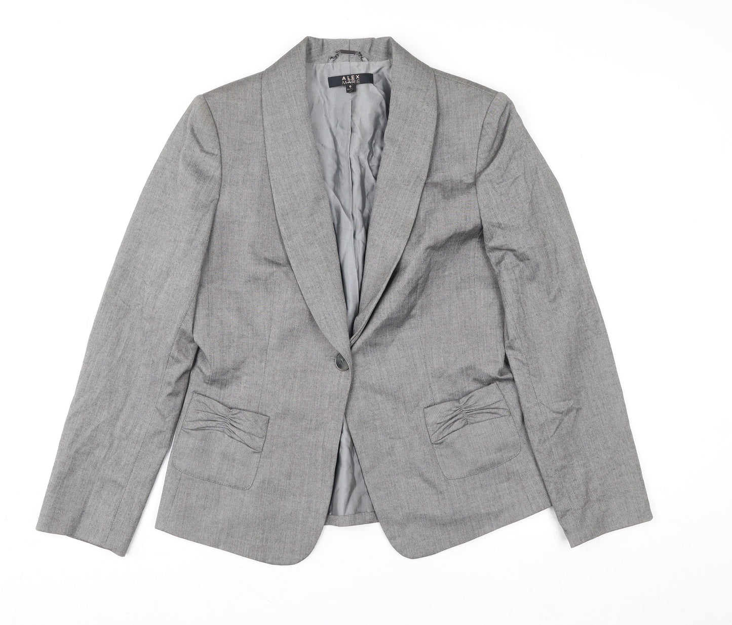 Womens UK Size 10 Alex Marie Regular Grey Suit Jacket