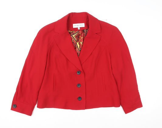 Womens UK Size 10 Jones New York Suit Regular Red Blazer