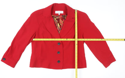 Womens UK Size 10 Jones New York Suit Regular Red Blazer