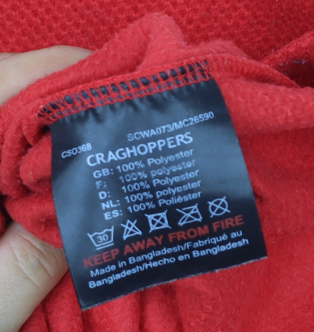 Mens UK Size 10 Craghoppers Red Pullover Sweatshirt