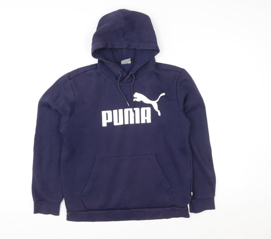 Womens UK Size S PUMA Blue Pullover Hoodie